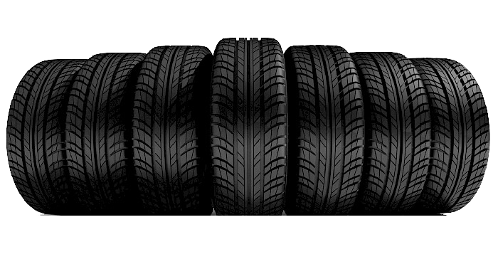 Row of tyres